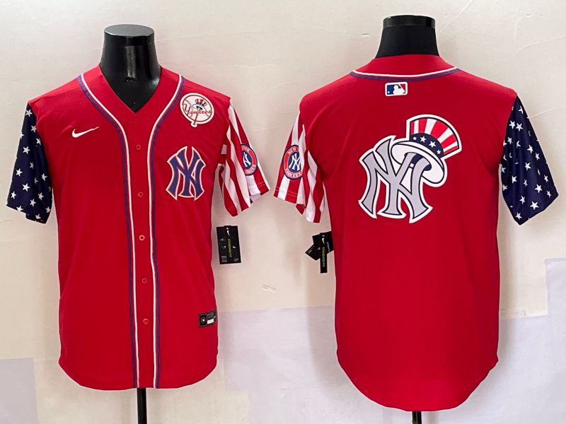 Men New York Yankees Blank Red a generation of national flags Jointly Name 2025 Nike MLB Jersey style 25->new york yankees->MLB Jersey